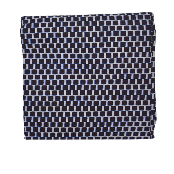 African Print Black and Blue Checkers - CA170