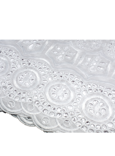 White African Print Lace Flowers and Circles - WL7