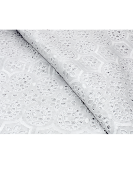 White African Print Lace Flowers and Circles - WL7
