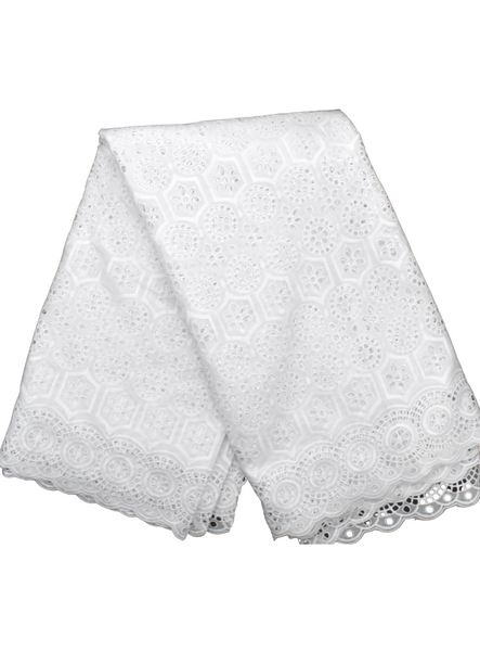 White African Print Lace Flowers and Circles - WL7