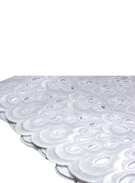 White African Print Lace Semi Circle Flowers - WL2
