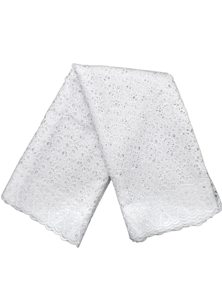 White African Print Lace Semi Circle Flowers - WL2