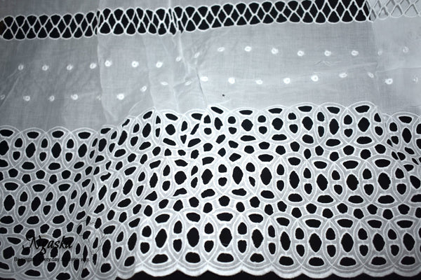 Voil, Light Fabric White Lace - WL 9