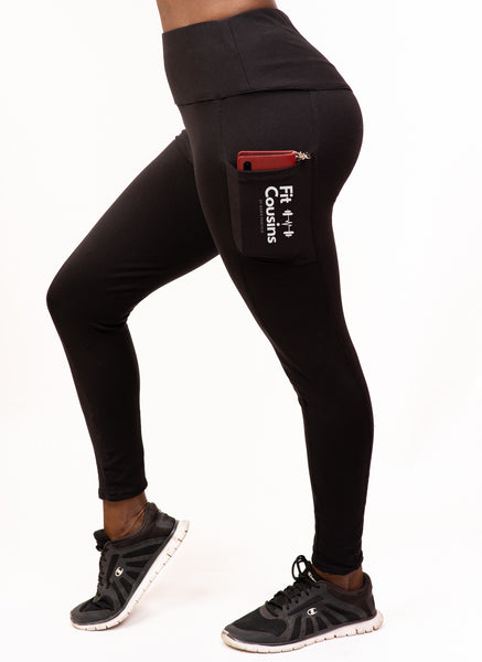 Power Crunches Cross Fit Black Exercise Leggings for ladies - LEGGINGS ONLY