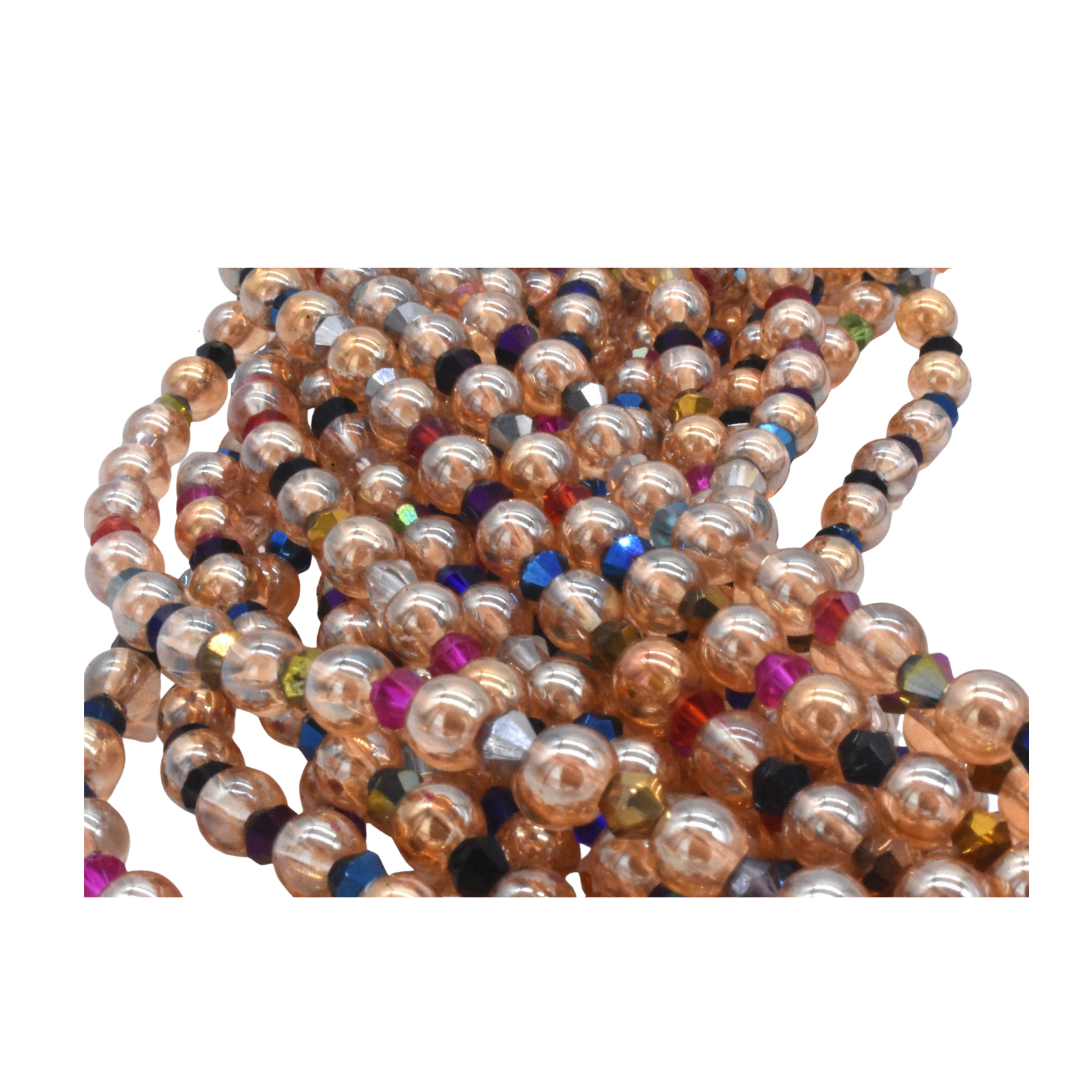 Pearly Pink African Glass Seed Waist Beads The Ngaska Store