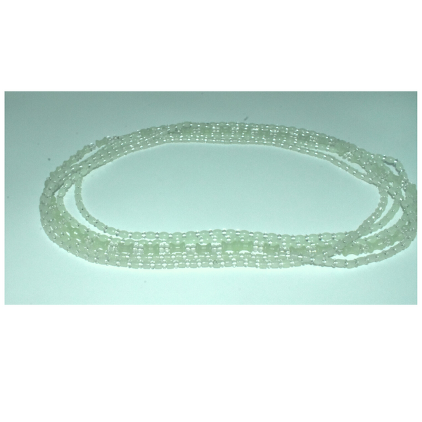 Limey Green "Glow in the Dark" African Glass Seed Waist Beads Belly Chains