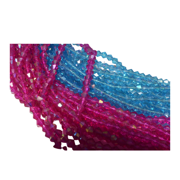 Sea Blue and Pink African Glass Seed Waist Beads Belly Chains