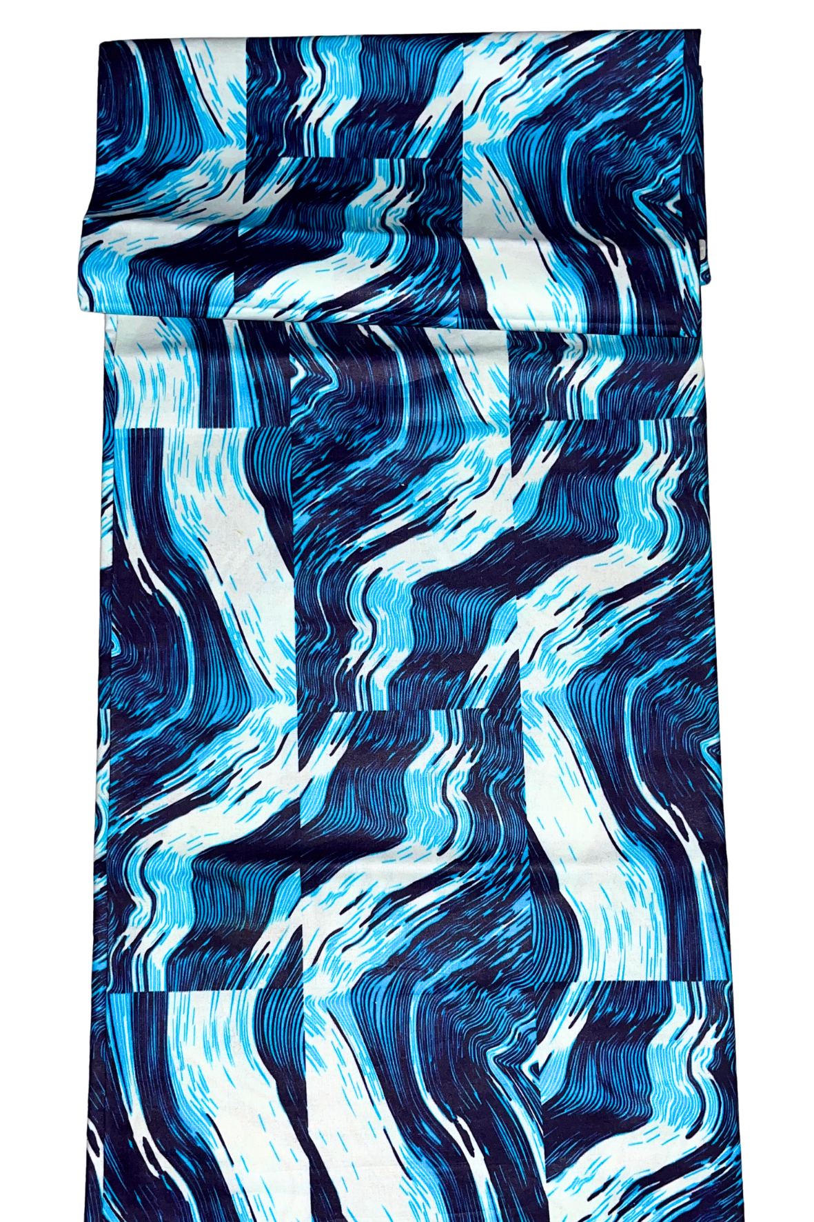 Blue Swirls African Print - CA344