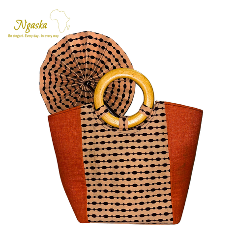 Large Bag and Fan Ankara Print Set  - BF6