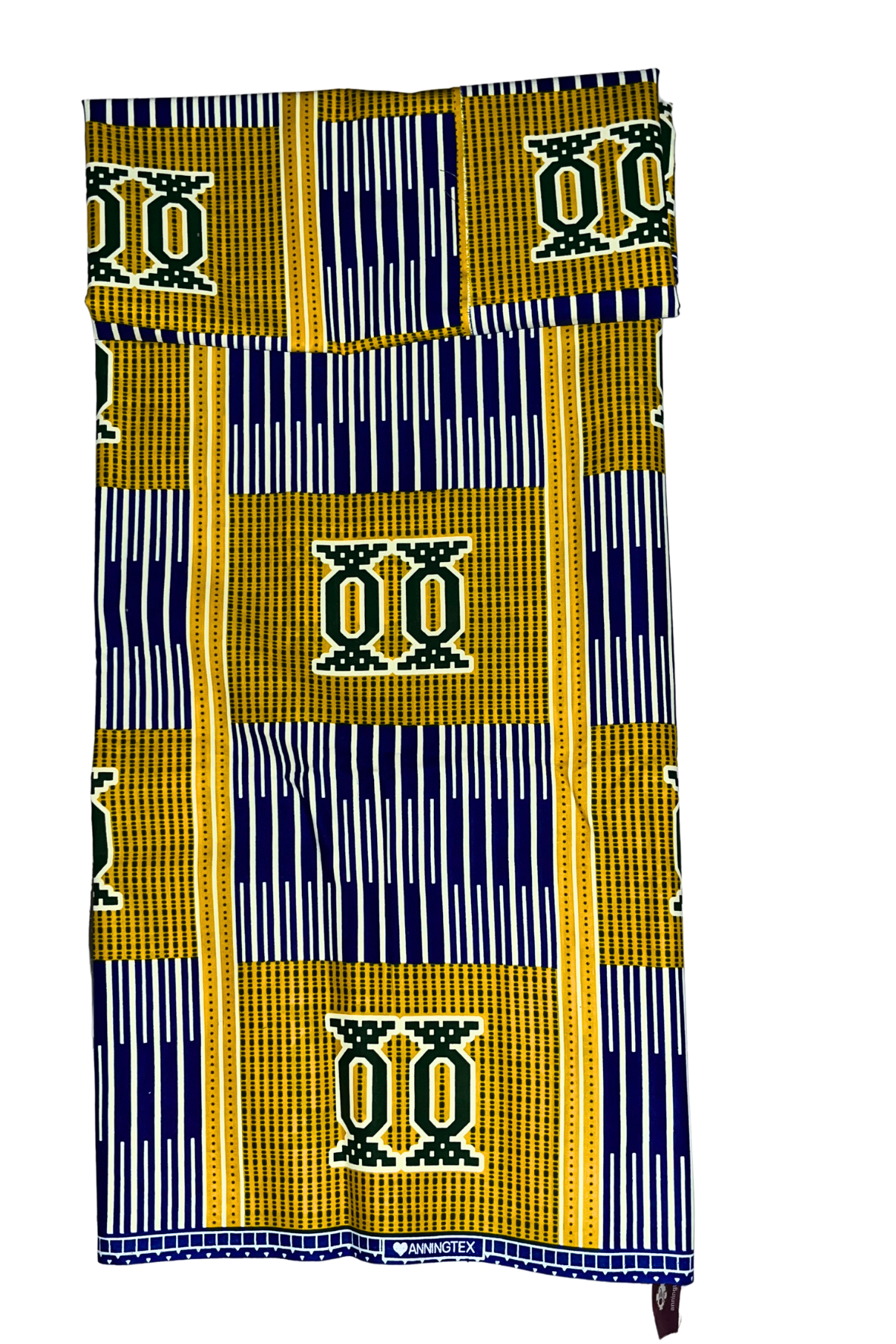 Yellow and Blue Abstract African Print -CA343