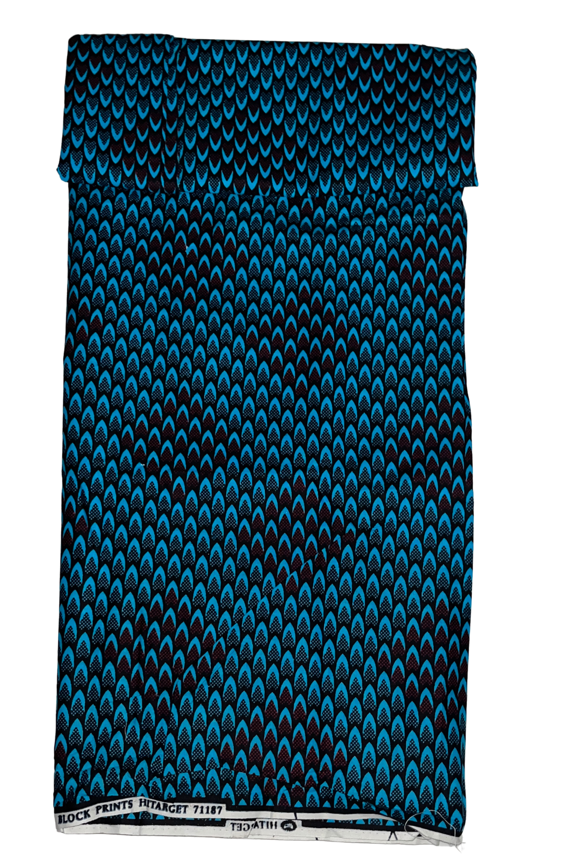 Blue and Black Feathered Patterned Print - CA337