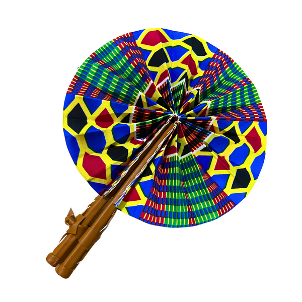 Multicolor Kente Ankara Fan