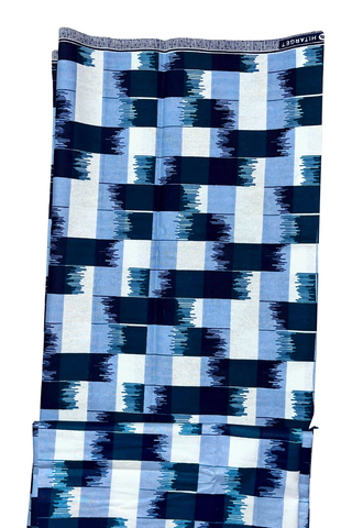 Blue and White Squares Print  - CA206