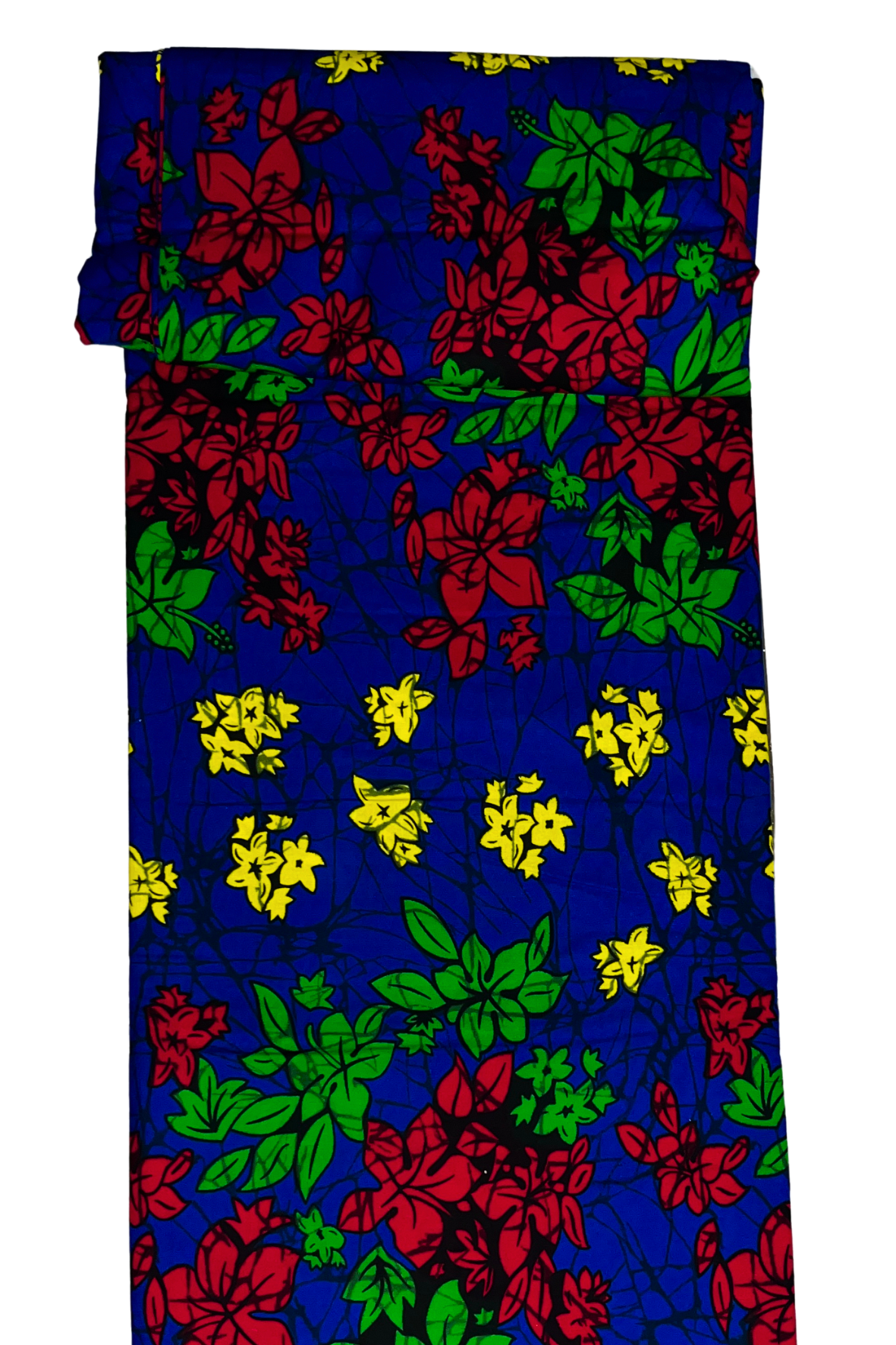 Deep Blue Multicolor Floral African Print - CA330