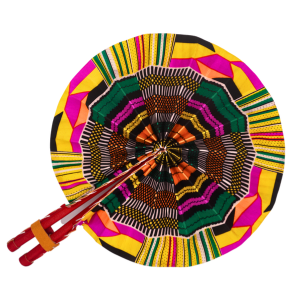 Multi-Colored African Aztec Print Fan - FAN62