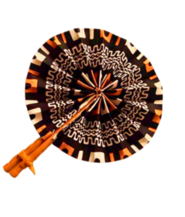 Earthy Mix Brown Ankara Print Fan
