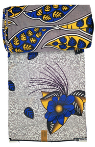 Navy blue and Yellow flowers Print - CA357