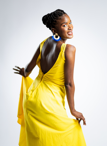 Yellow Sundress with Embroidered Flowers