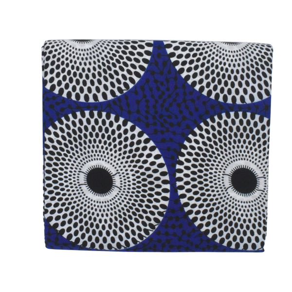 African Fabric Circle of life blue - CA124