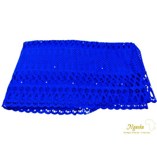 Royal Blue Ankara Lac Fabric - RBL 1
