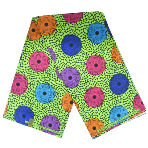 African Fabric Circle of life multicolor  - CA119
