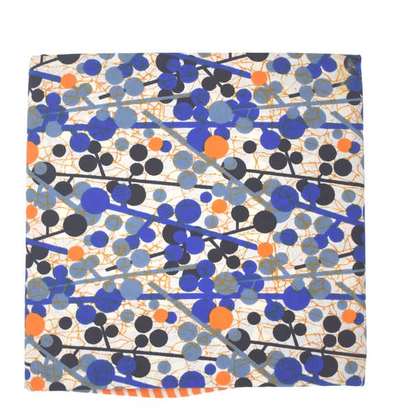 African Print  blue and orange algae - CA167