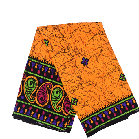 Orange african batik print