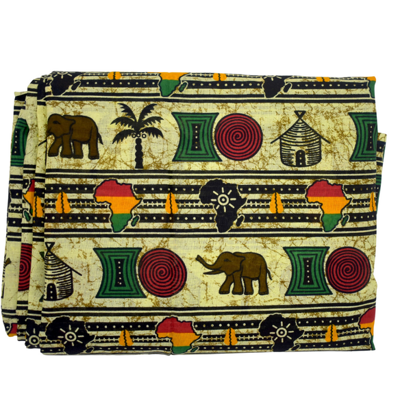 African print liberation colors