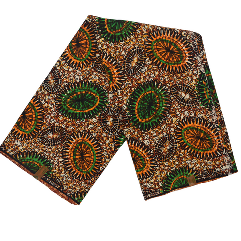 African Print abstract brown patterns - CA132