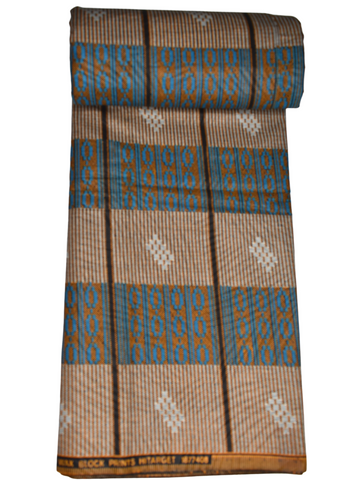 Standard Brown Blue Kente - CA113