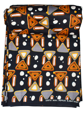 African print Brown Bogolan Mud Cloth - CA111