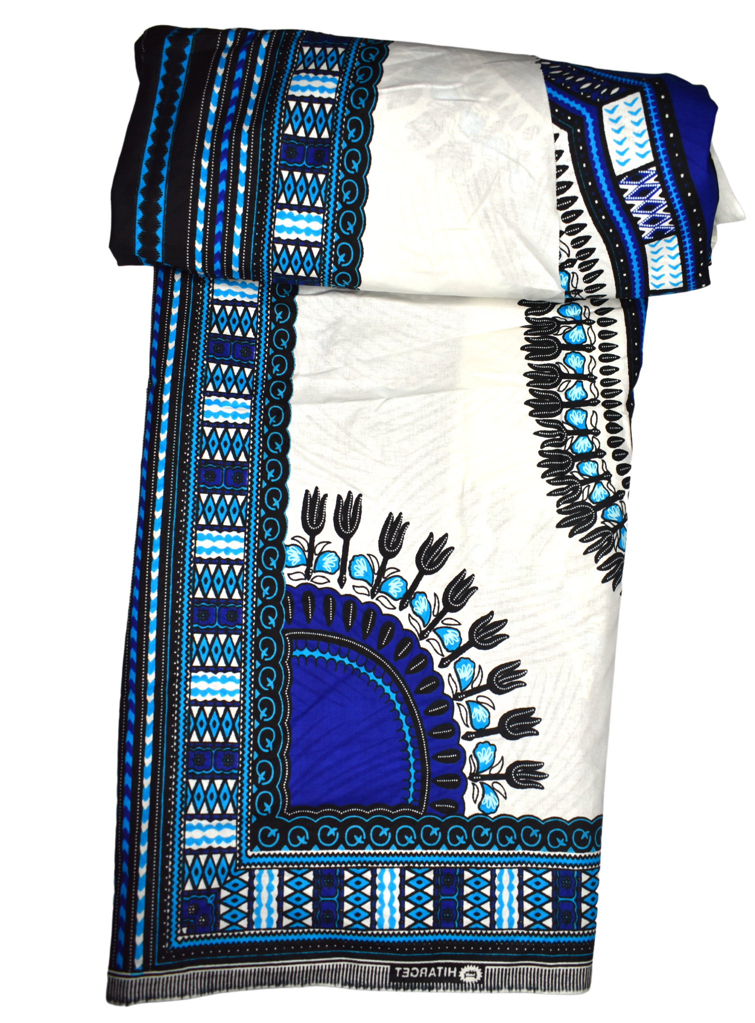 African print fabric Blue and white dashiki - CA123