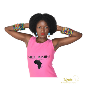 The Pink Melanin Dress: African Fashion, Afrocentric Style, Black History Month BodyCon Dress
