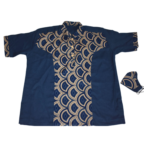 African Shirt for Confident Blue