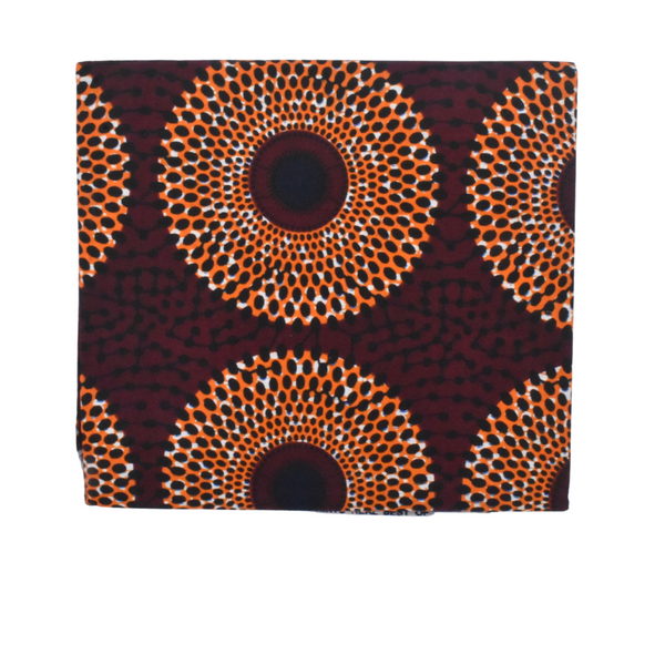 African print circle of life brown print - CA126