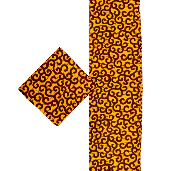 Yellow and Brown African Print  - CA295