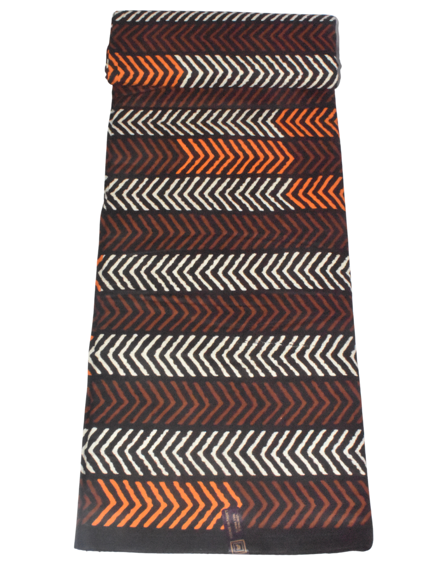 White, Orange and Brown African Print - CA284