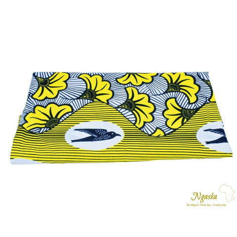 Yellow Swallow and Flowers COA-18