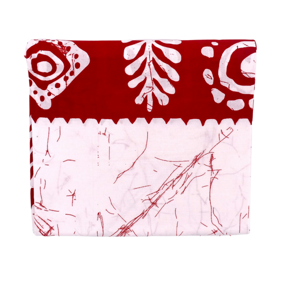 Batik Fabric in African Print, Traditional Red - CA160