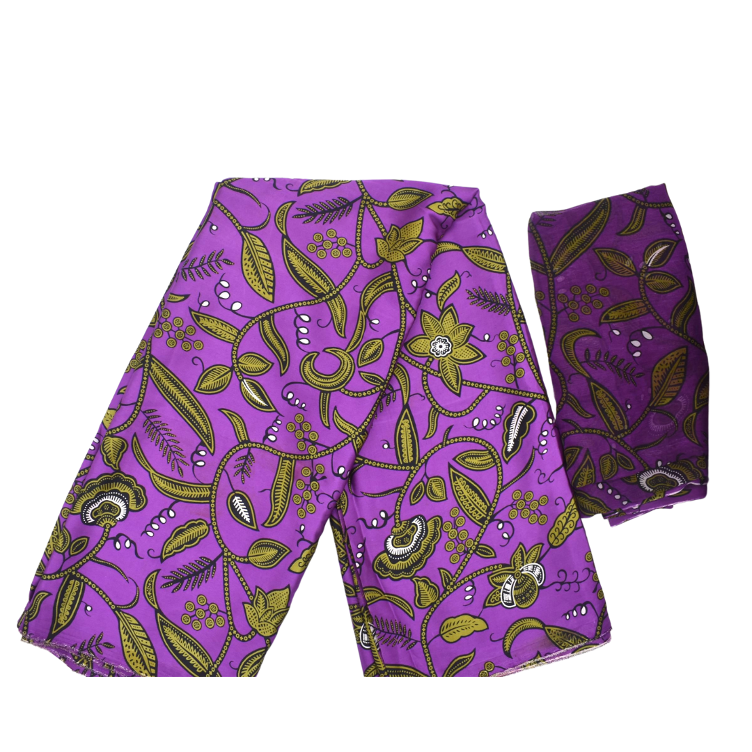 Royal Purplee Pink African Silk and Chiffon - SS18