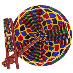 Multi Colored And Multi Patterned African Print Handmade Fan