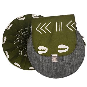 Small Grey Bag with white Tribal Marks