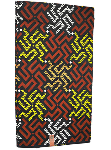 Neutral Colored Geometric African Print -CA342