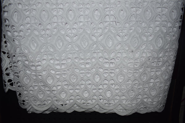 White Lace Fabric with Chiffon (Light Fabric)