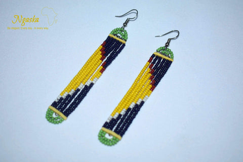 Bolanle: African Style, Handmade Tribal Earrings, Ethnic Gift