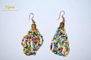 Isoke: African Ankara Statement Earrings, Handmade Ethnic Jewelry