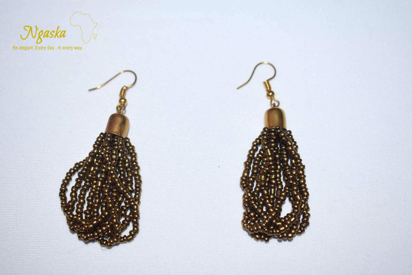 Isoke: African Ankara Statement Earrings, Handmade Ethnic Jewelry