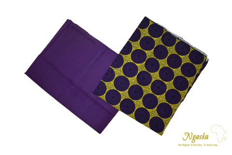 Fun Yellow w/ Purple Circles W/ Royalty Purple CAD-7