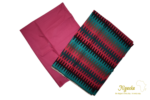 Zigzag Pink and Blue W/ Solid Pink CAD-3