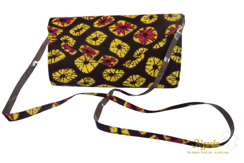 Yellow & Pink Diamond Flower Clutch CEN-53